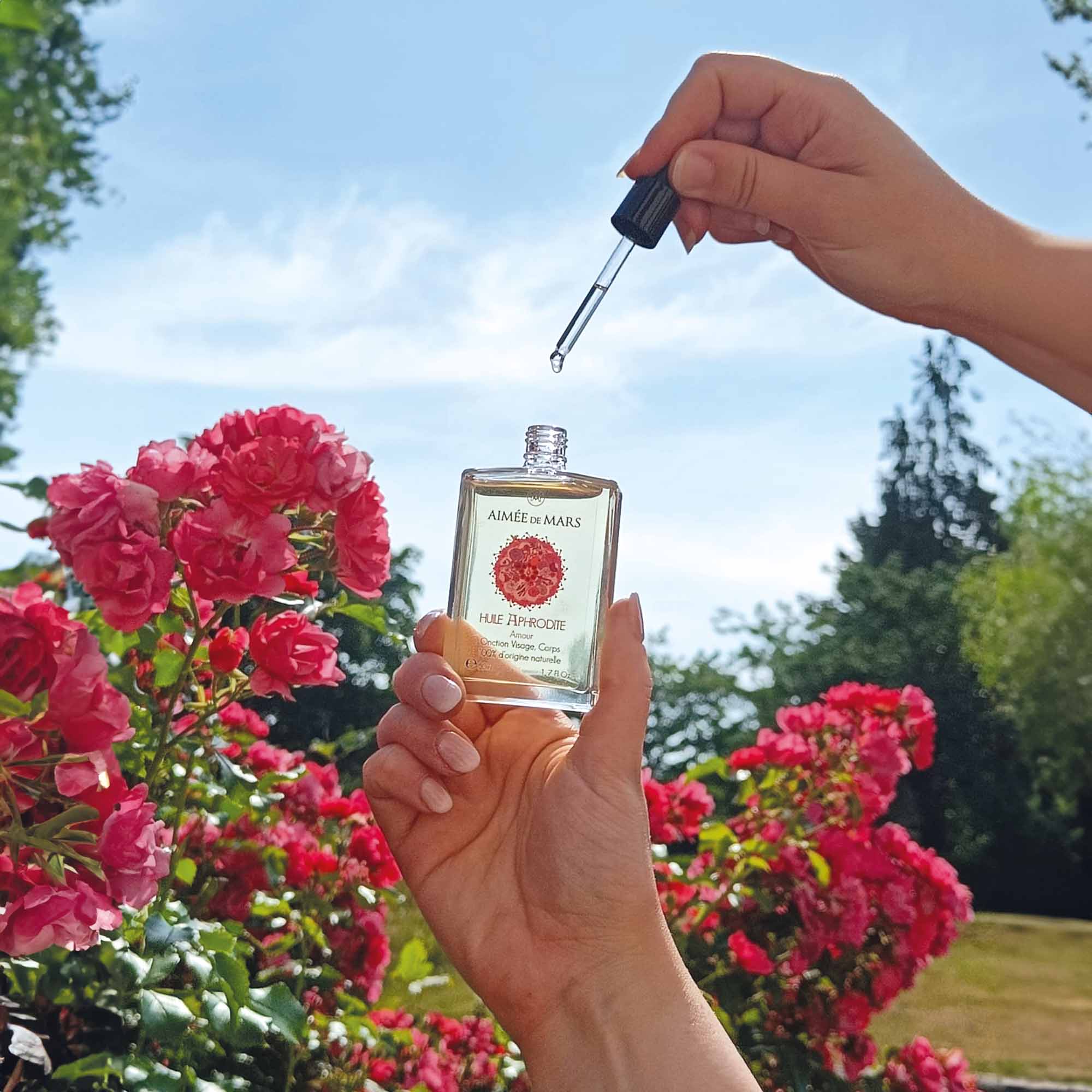 Flacon Huile Aphrodite et Pipette Compte-Gouttes